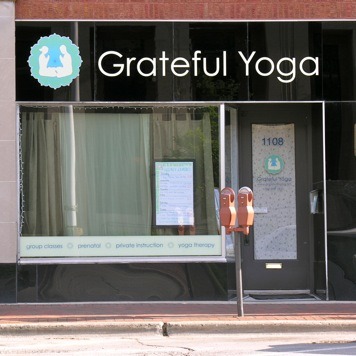 Grateful Yoga storefront, 1108 Davis St, Evanston